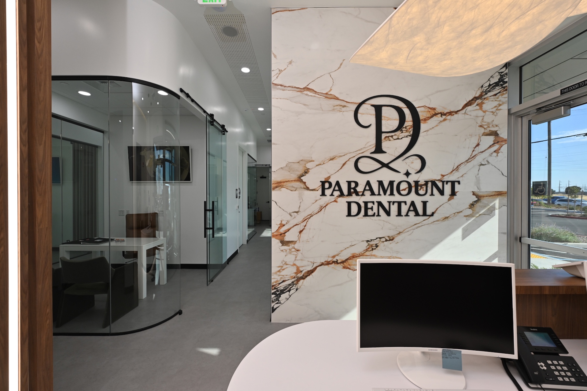 Paramount Dental reception and lobby in Roseville, CA